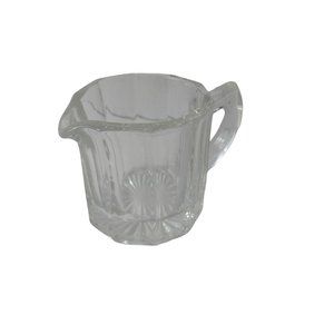 Mini  Indiana Glass Clear Creamer/Syrup Pitcher 2.5" Vintage